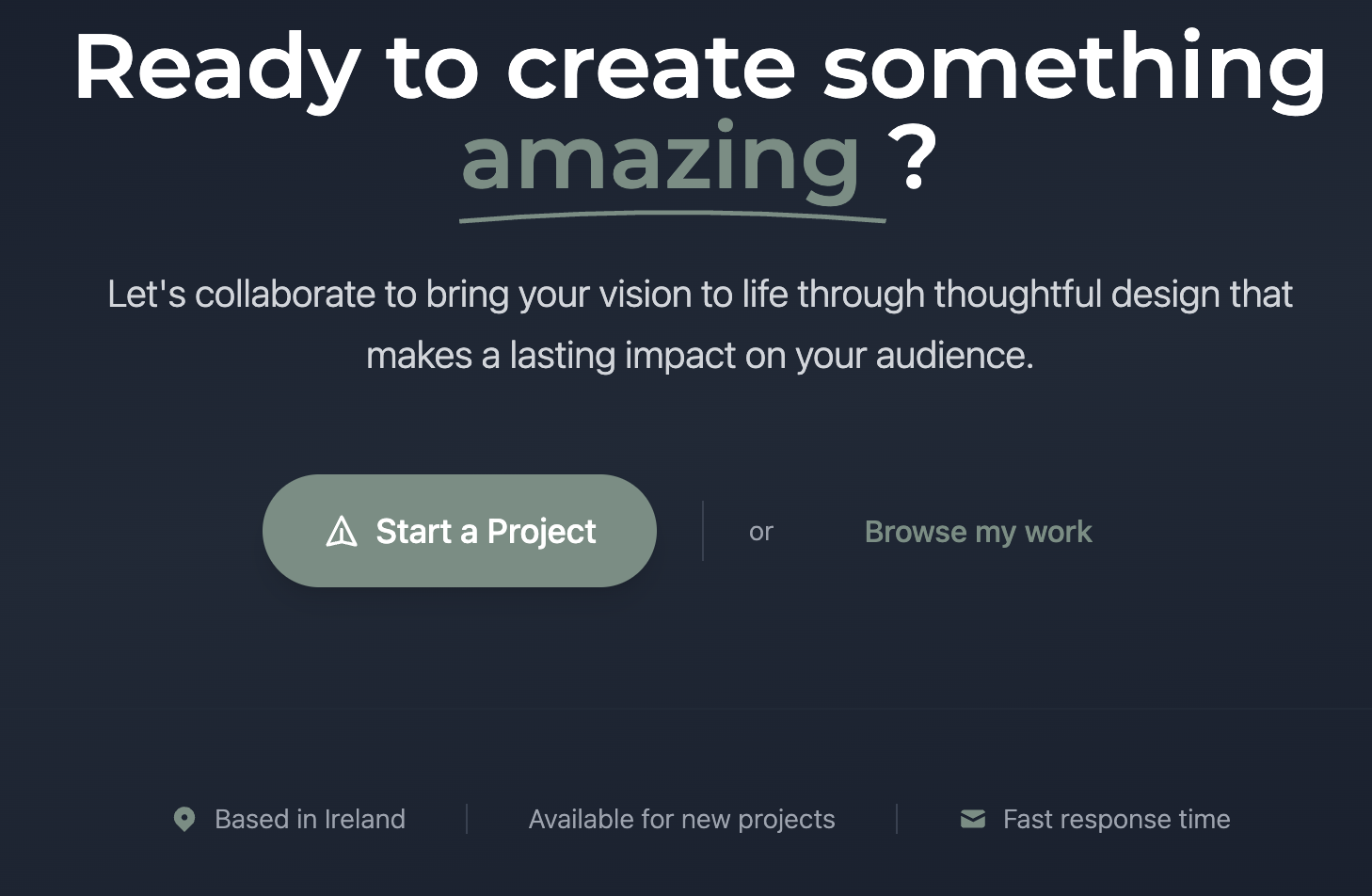Call-to-action section encouraging potential clients to get in touch